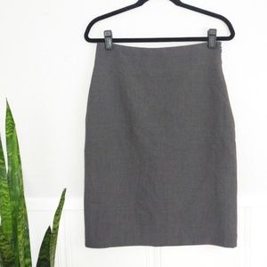 T Tahari Gray Stretch High Waisted Pencil Skirt